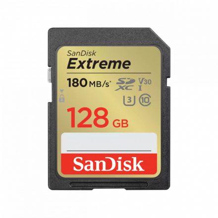 SanDisk Extreme SDXC 128GB (UHS-1, class 10) (180MB/s) (használt)