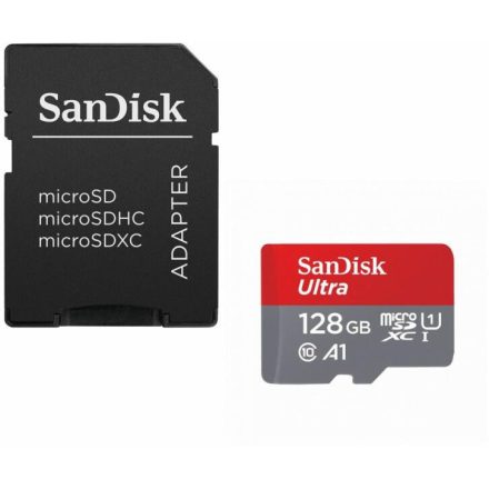 SanDisk Ultra microSDXC 128GB 140MB/s A1 Class 10 UHS-I + adapter