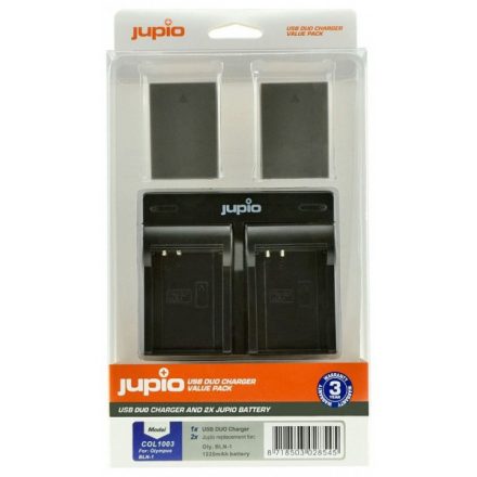 Jupio Olympus PS-BLN1 BLN-1 & USB Dual Charger Kit (COL1003)