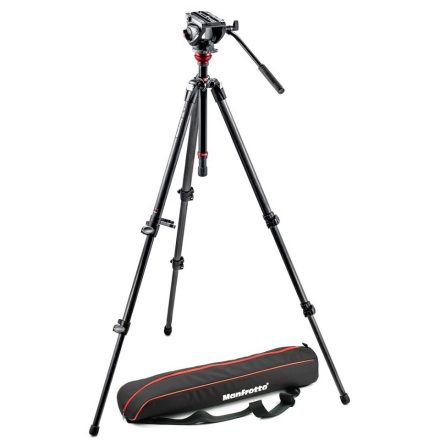 Manfrotto MVH500AH fluid fej + 755CX3 karbon állvány szint.középoszlop