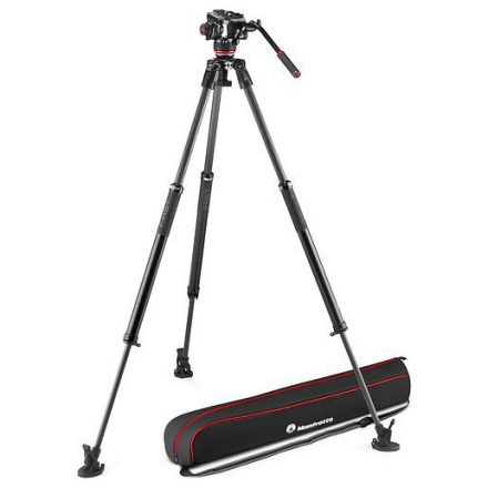 Manfrotto 504x fluid videó fej 635 fast karbon szimpla lábú állvánnyal (MVK504XSNGFC)