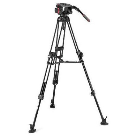 Manfrotto 509 Video fej + 645 Fast Alu állvány, 2n1 terp. Ikerláb (MVK509TWINFA)