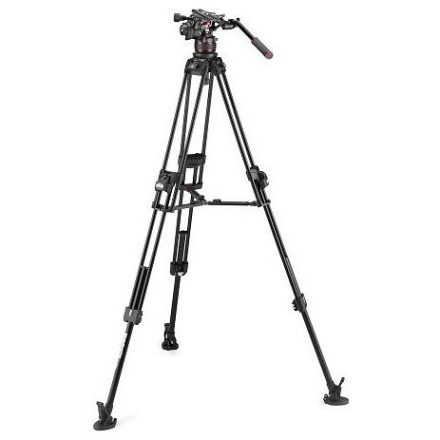 Manfrotto Nitrotech 612 fej + 645 Fast Alu állvány, középterp. Ikerláb (MVK612TWINFA)